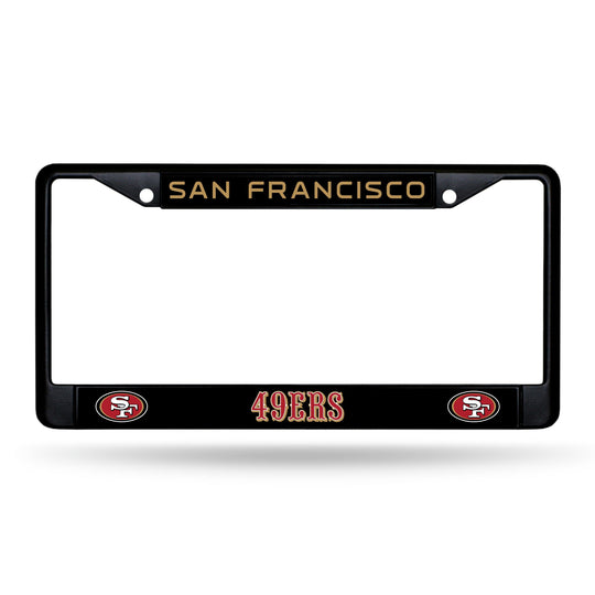 49ers NFL Chrome License Plate Frame (Black) - Fan Shop TODAY