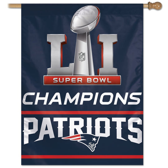 Patriots NFL Super Bowl Champions Vertical Flag 27" - Fan Shop TODAY