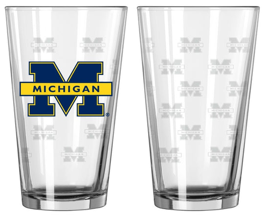 Wolverines NCAA 16oz. Satin Etched Pint Glass - Fan Shop TODAY