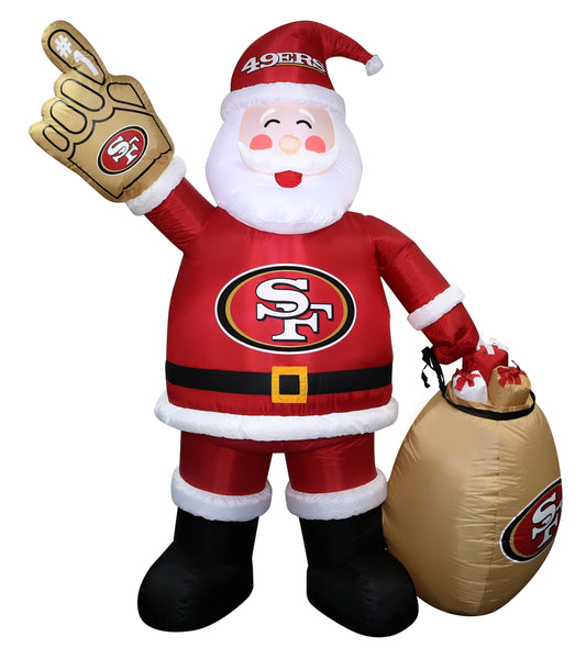 San Francisco 49ers NFL Inflatable Santa 7' - Fan Shop TODAY