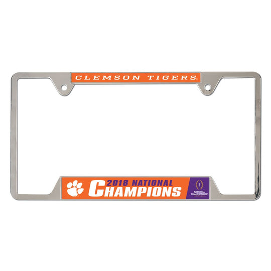 Clemson Tigers 2018 National Champions License Plate Frame - Fan Shop TODAY