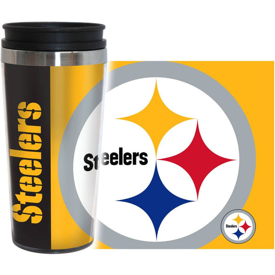 Steelers NFL 16 oz. Hype Travel Tumbler - Fan Shop TODAY