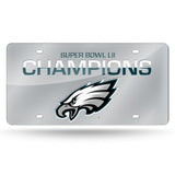 Philadelphia Eagles License Plate Laser Tag Super Bowl 52 Champions - Fan Shop TODAY