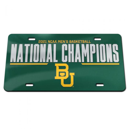 Baylor Bears 2021 NCAA National Champions Laser Acrylic License Plate - Fan Shop TODAY