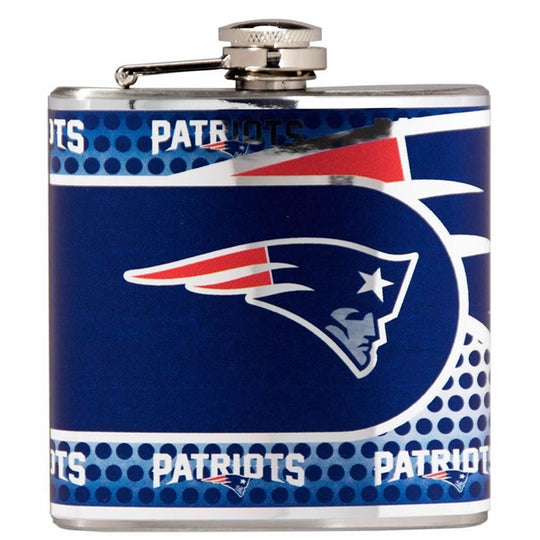 Patriots NFL 6oz Metallic Wrap Flask - Fan Shop TODAY