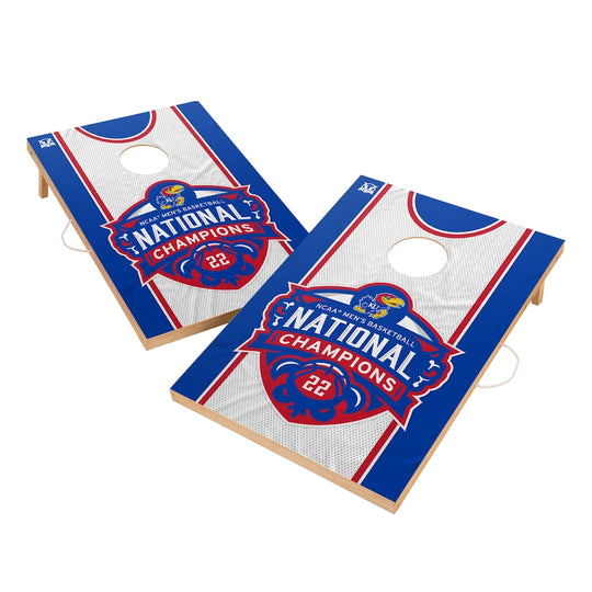 Kansas Jayhawks 2022 NCAA National Champions 2' x 3' Cornhole Tailgate Set - Fan Shop TODAY