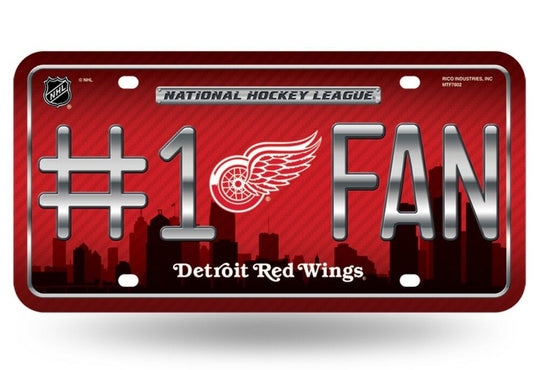 Detroit Red Wings NHL Metal License Plate #1 FAN - Fan Shop TODAY