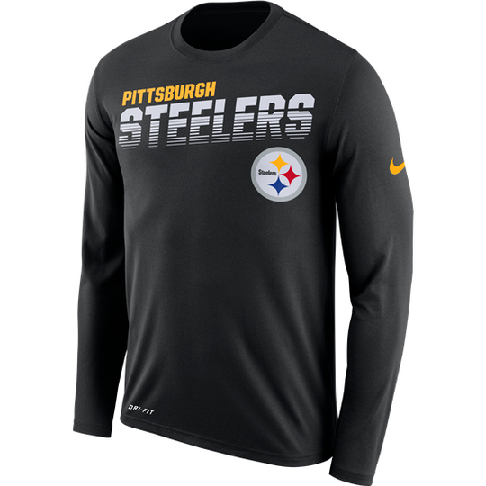 Pittsburgh Steelers Nike Sideline Line of Scrimmage Long Sleeve T-Shirt - Fan Shop TODAY