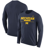 Michigan Wolverines Nike Sideline Legend Staff Performance Long Sleeve T-Shirt - Fan Shop TODAY