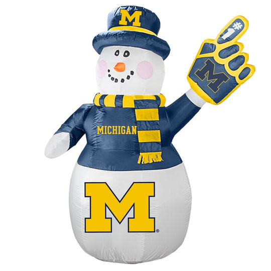 Michigan Wolverines NCAA Inflatable Snowman 7' - Fan Shop TODAY